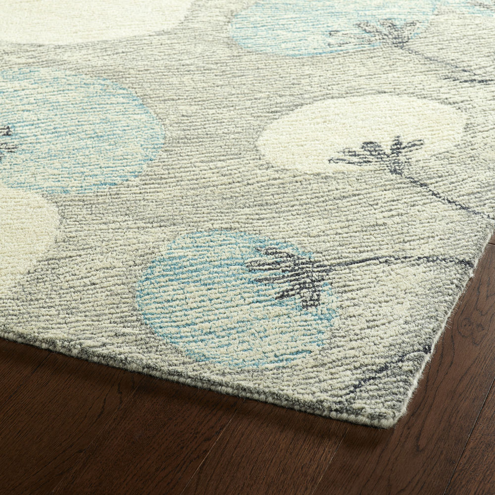 Modern Loom Montage Hand Tufted Grey Floral Contemporary Rug