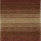 Modern Loom Shades Wine Striped Modern Rug